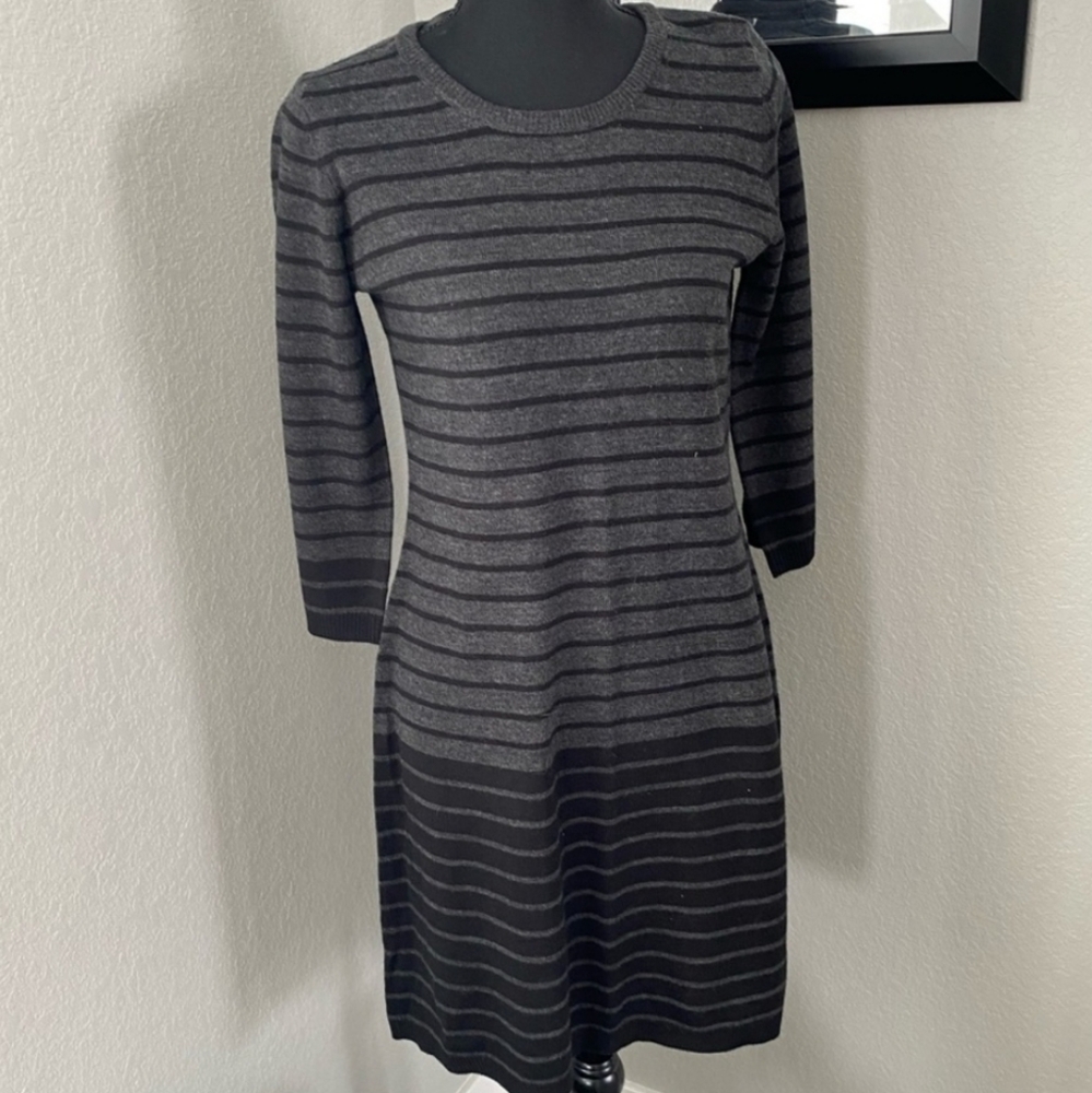 AB Studio Striped Sweater Dress